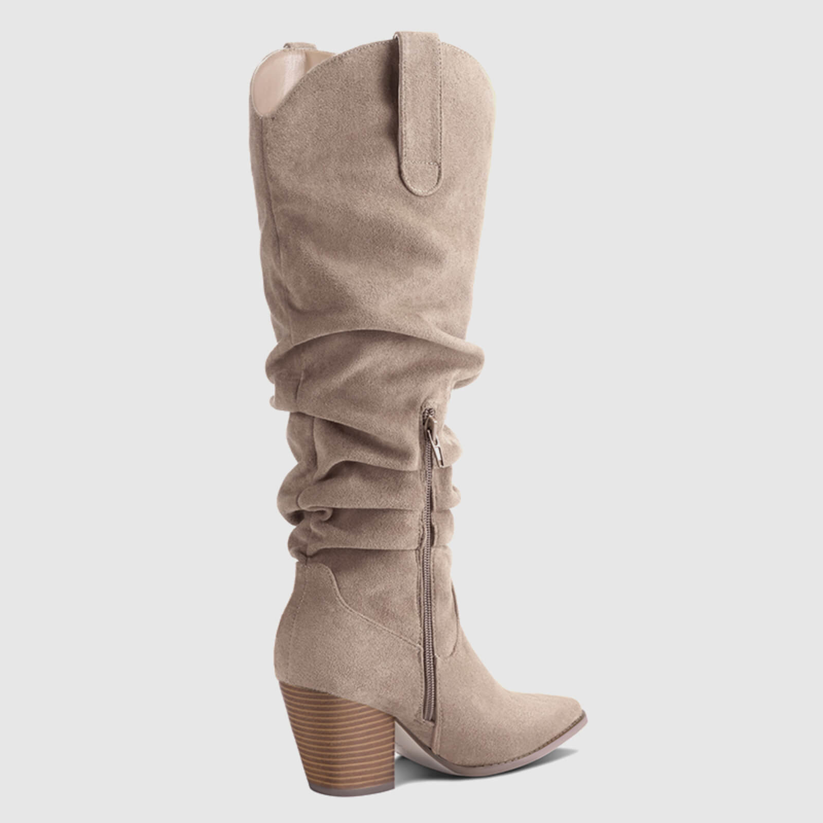 Cowboystiefel zum Hineinschlüpfen mit weitem Schaft