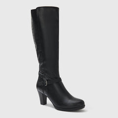 Botas altas hasta la rodilla con estampado de cocodrilo y cremallera 