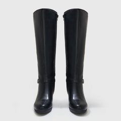 Botas altas hasta la rodilla con estampado de cocodrilo y cremallera 