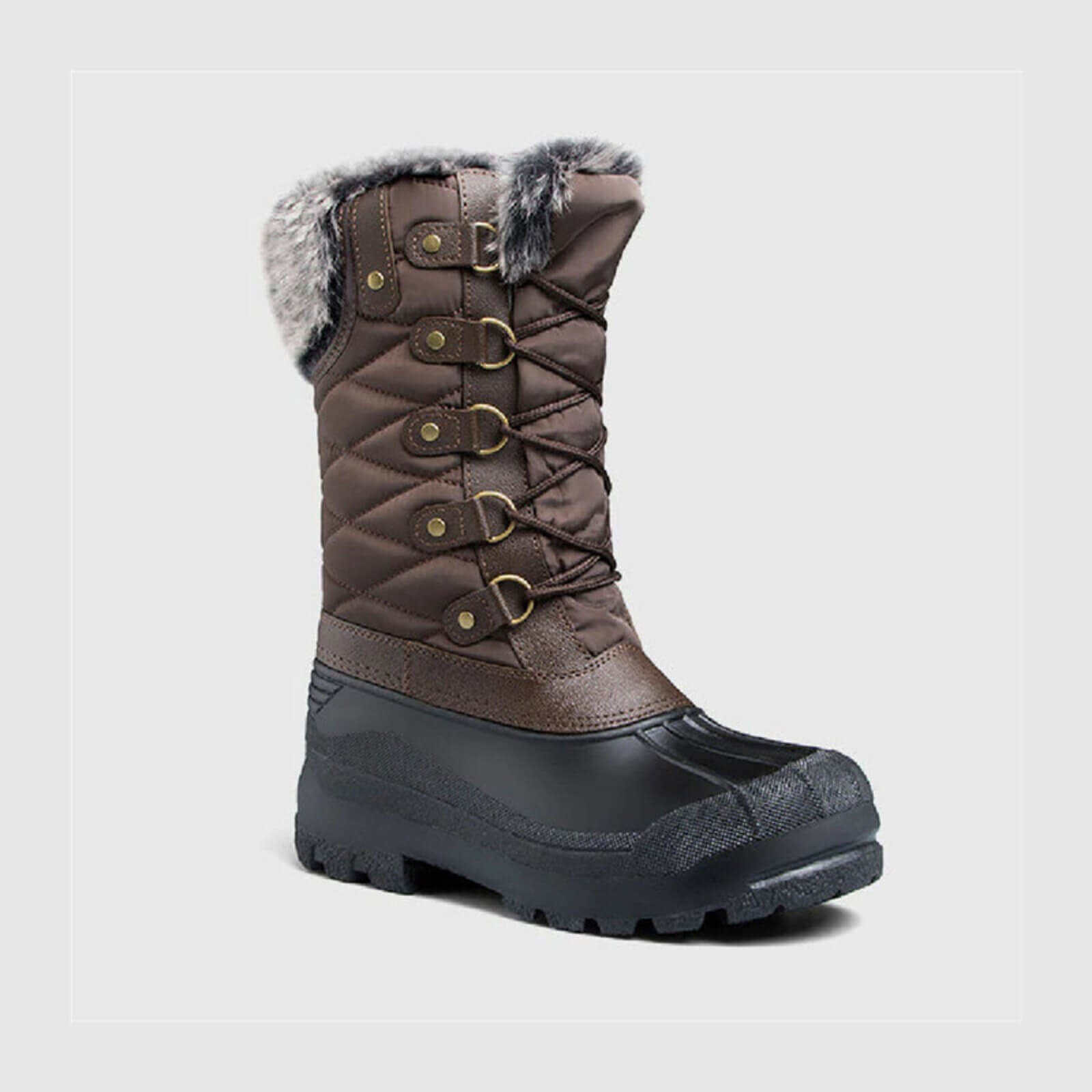 Botas de nieve impermeables con forro de piel 