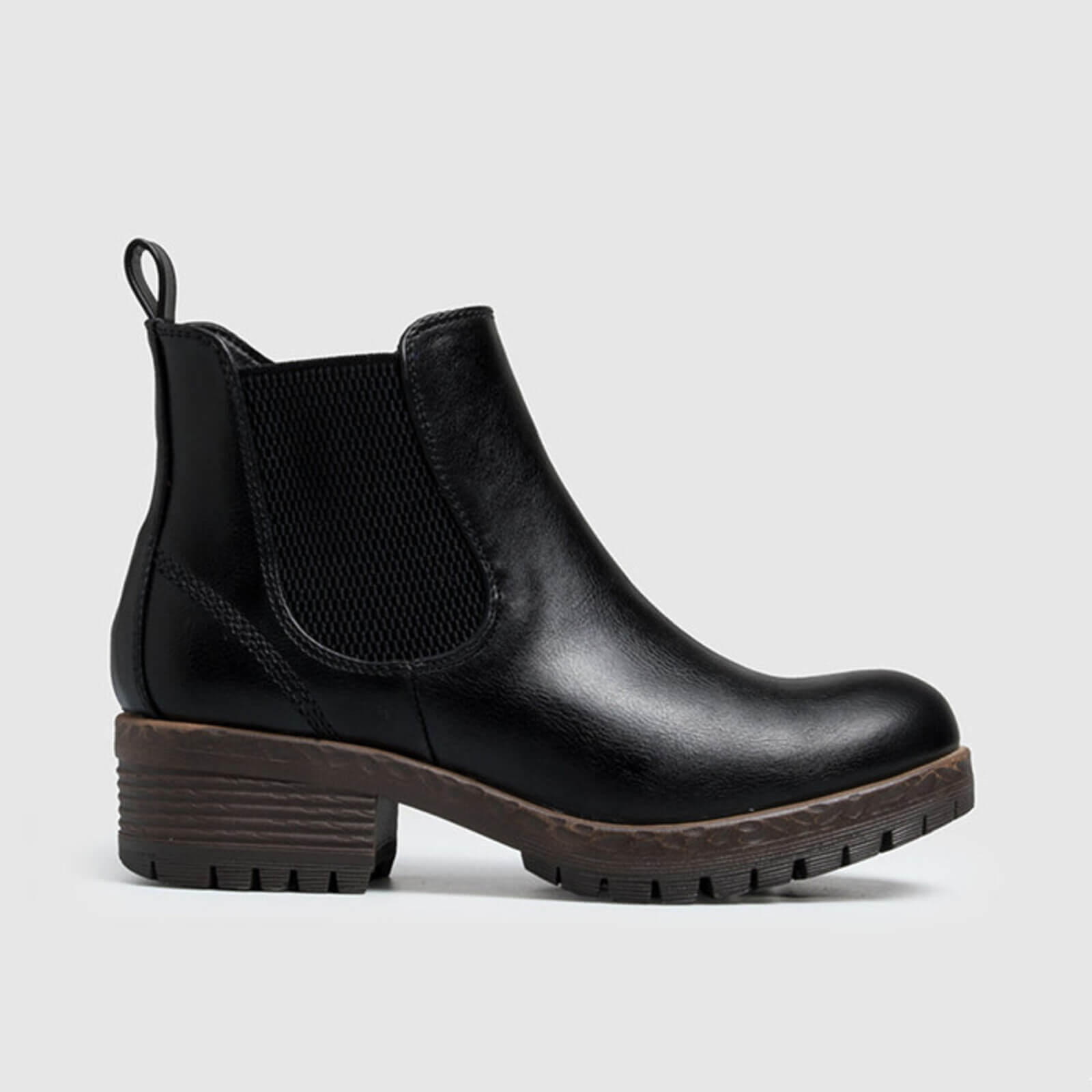 Botines Chelsea de tacón bajo estilo vintage 