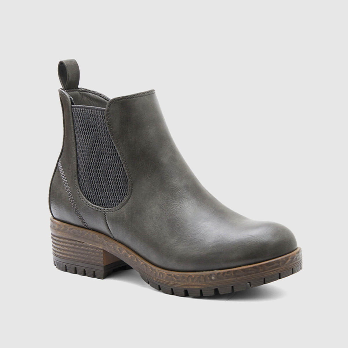 Botines Chelsea de tacón bajo estilo vintage 