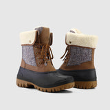 Lace-Up Winter Mid Calf Duck Boots for Outdoor