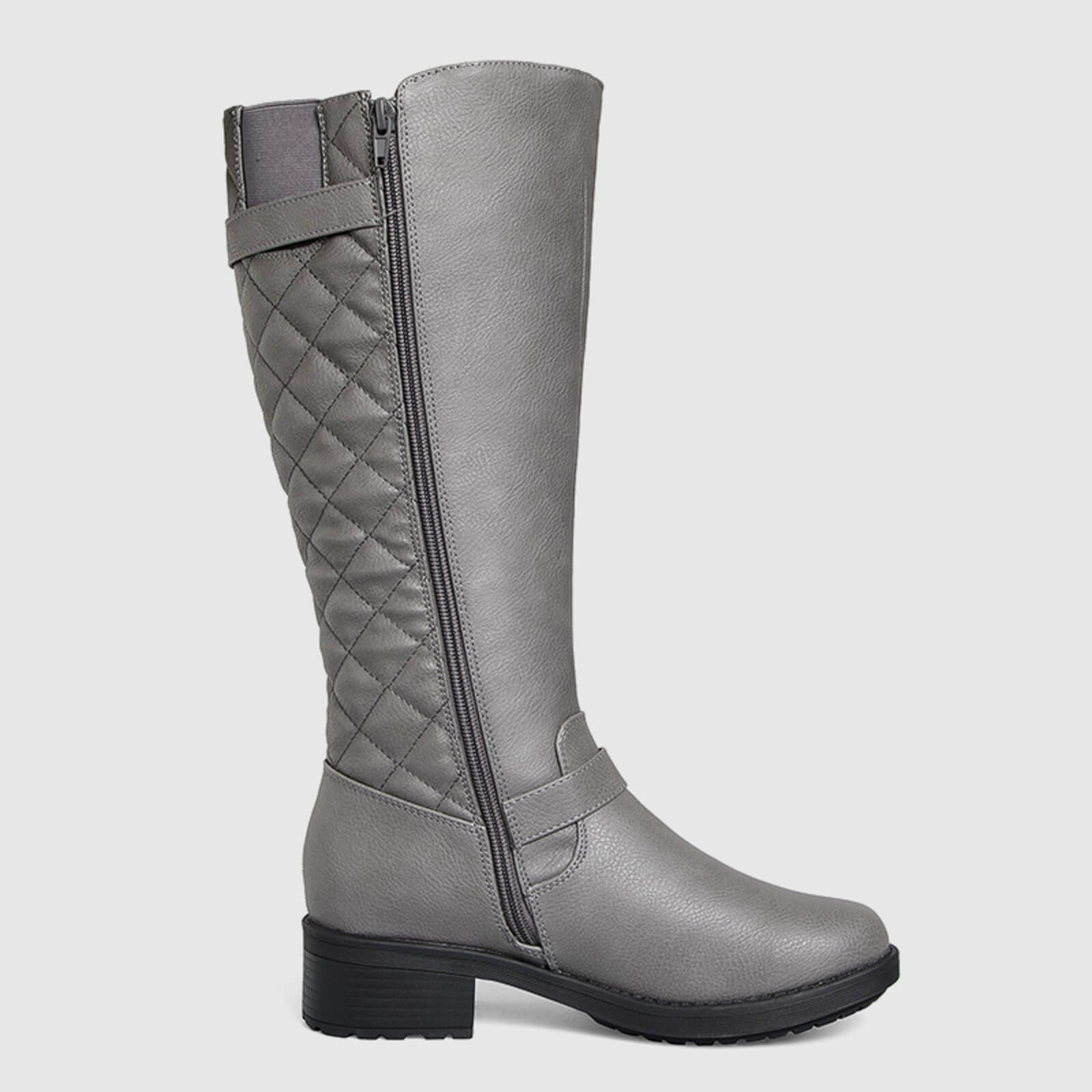 Botas de montar acolchadas hasta la rodilla con cremallera lateral