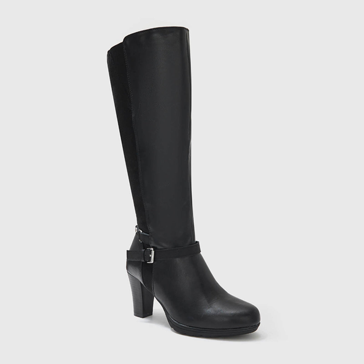 Botas altas hasta la rodilla con pantorrilla ancha y cremallera 
