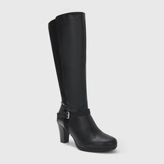 Botas altas hasta la rodilla con pantorrilla ancha y cremallera 