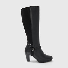 Botas altas hasta la rodilla con pantorrilla ancha y cremallera 