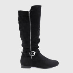 Wide Calf Knee High Boots Zipper Style