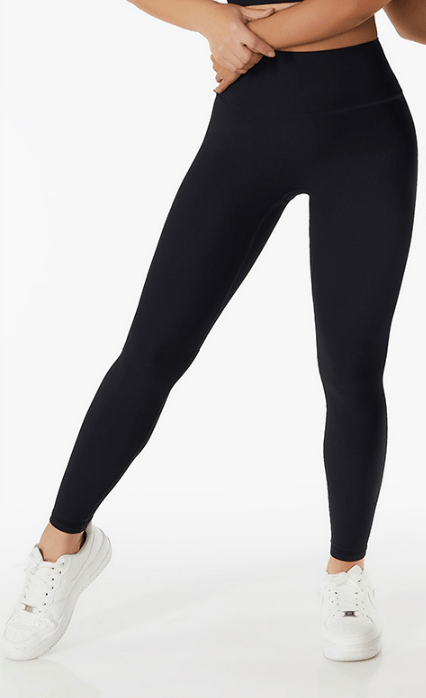 Leggings de fitness acanalados de talle alto con efecto lifting