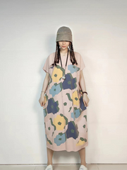 Vestido midi de verano de estilo sencillo