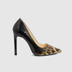 Spitz zulaufende Pumps Leopard