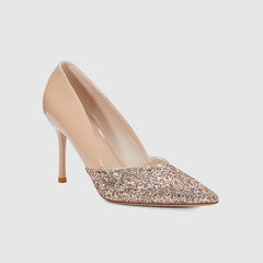 Stiletto Spitz High Heels Pumps Apricot