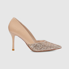 Stiletto Spitz High Heels Pumps Apricot