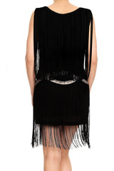 Fringe Trim Tassel Bedazzled Dress