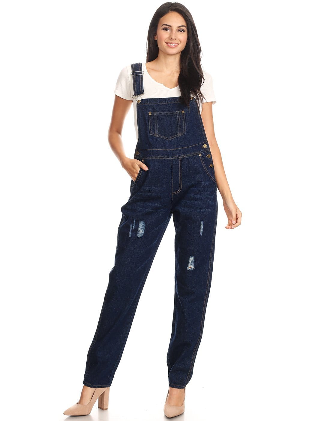 Vintage Denim-Overall mit verstellbaren Trägern