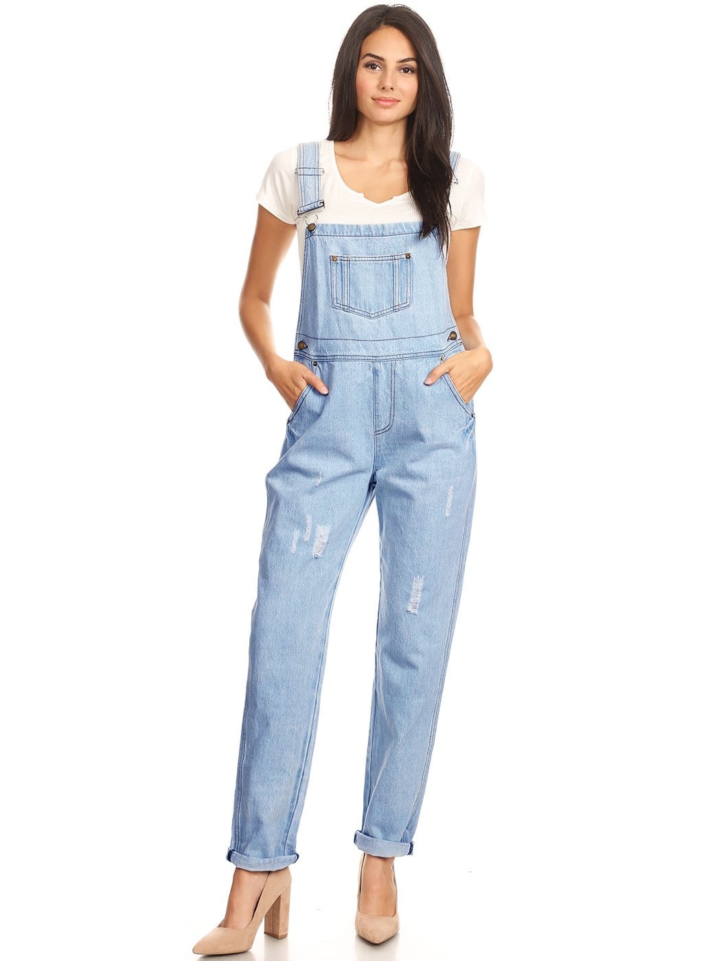 Vintage Denim-Overall mit verstellbaren Trägern