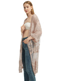 Embroidered Floral Butterfly Kimono Cover Up Cardigan