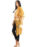 Embroidered Floral Butterfly Kimono Cover Up Cardigan