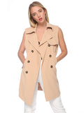 Double-Breasted Trench Vest Coat