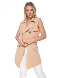 Double-Breasted Trench Vest Coat