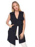 Double-Breasted Trench Vest Coat