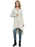 Long Sleeve Button Down Knit Ribbed Cardigan