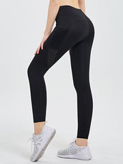 Yogahose mit hoher Taille und Taschen, Leggings zur Bauchkontrolle