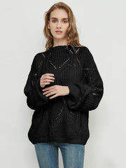Langärmliger gemusterter Pullover
