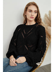 Langärmliger gemusterter Pullover