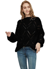 Langärmliger gemusterter Pullover