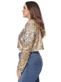 Plus Size Sequin Bolero