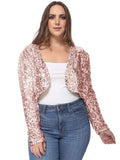 Plus Size Sequin Bolero