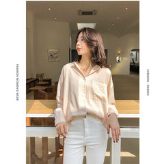 Vintage Loose Fitting Notched Shirt