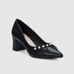 Pumps mit Blockabsatz Casual Schwarz