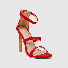 High Heels Sandalette Rot