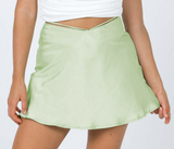 Tie Waist Mini Slip Skirt