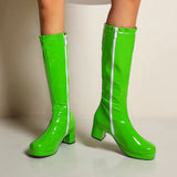 Leather Waterproof Knee High Boots 5-10.5